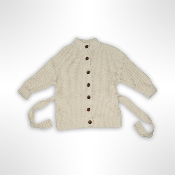 Free People Belted Mock Neck Cardigan - Size XS - Picture 2 of 3